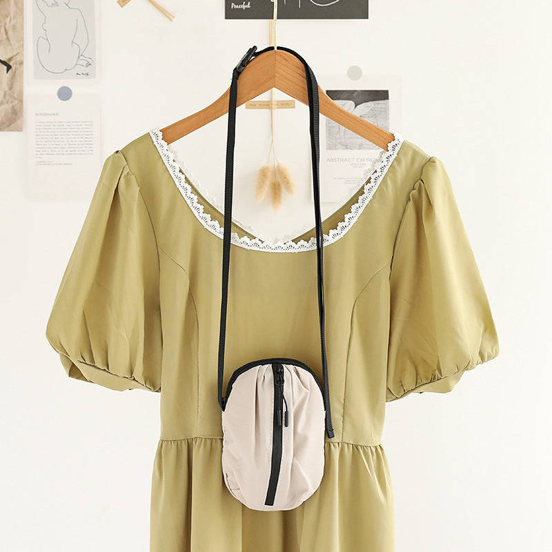 Adorable Mini Mobile Phone Bag for Females – Trendy Versatile Nylon Shopping Small Crossbody Bag