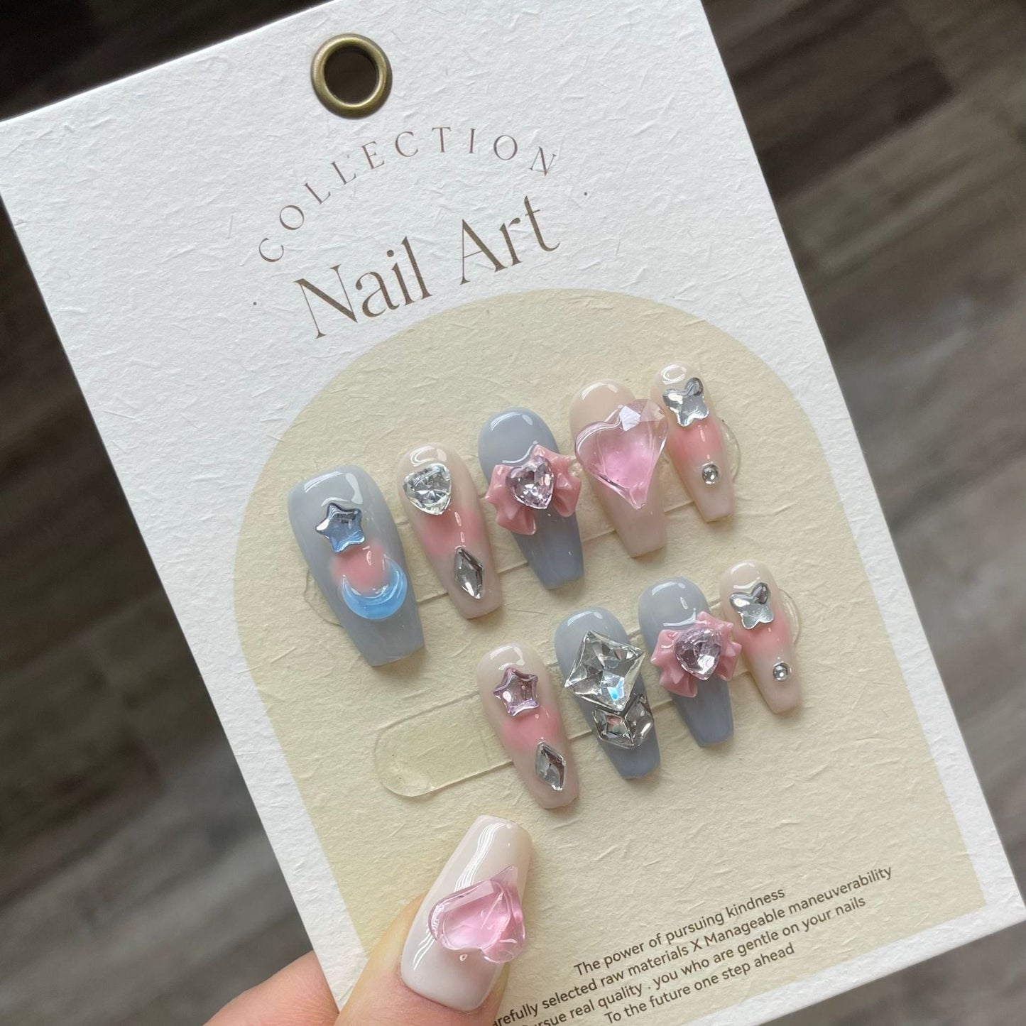 0938- Handmade press on nails fake nails removable