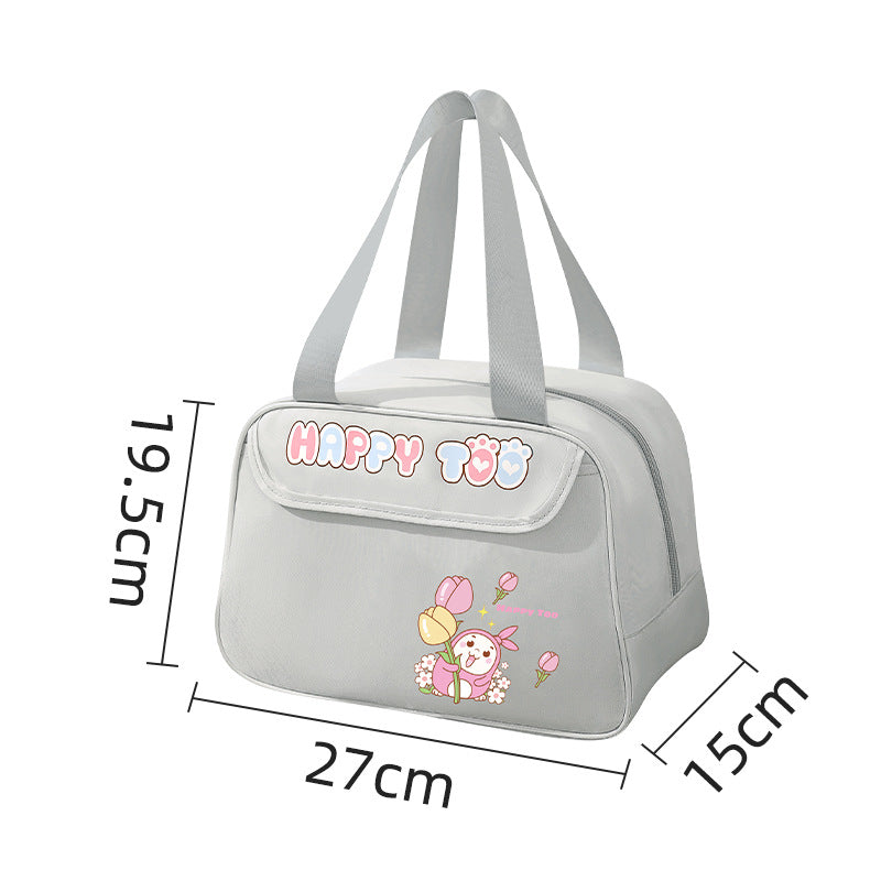 Cute lunch bag, lunch box bag waterproof, student lunch bag, cartoon picnic camping thermal insulation bag