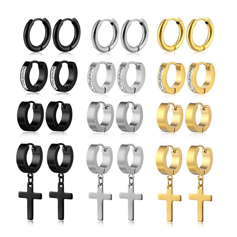 Women's Classics Silvertone Large Hoop Earrings Sports Team Faux Leather Earrings  earingearringearringsHoop EarringsSilvertone Large Hoop EarringsWomen wardrobeWomen's Classics earrings