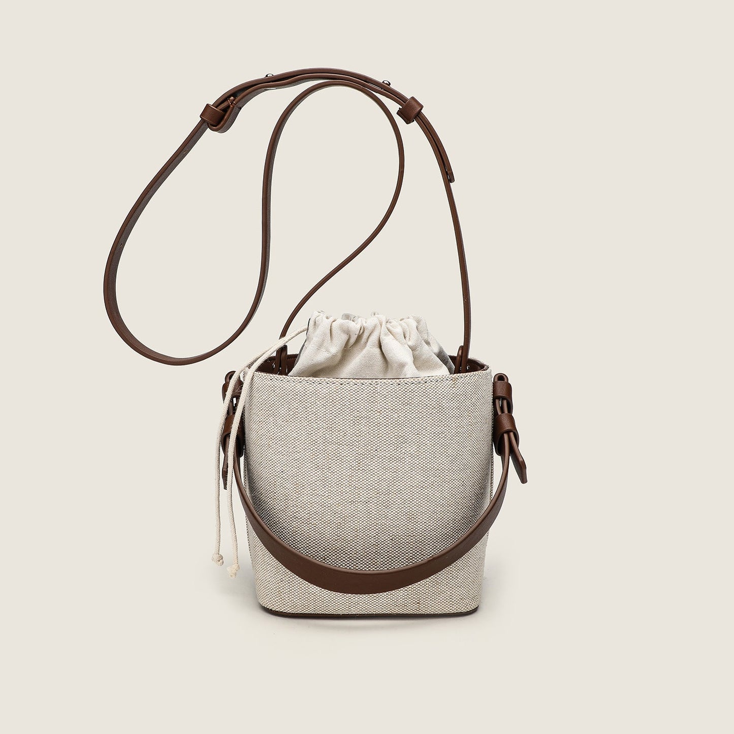 Stylish Canvas Bucket Bag – Versatile Contrast Bag & Elegant Shoulder Crossbody Handbag hobo