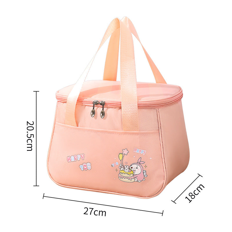 Cute lunch bag, lunch box bag waterproof, student lunch bag, cartoon picnic camping thermal insulation bag