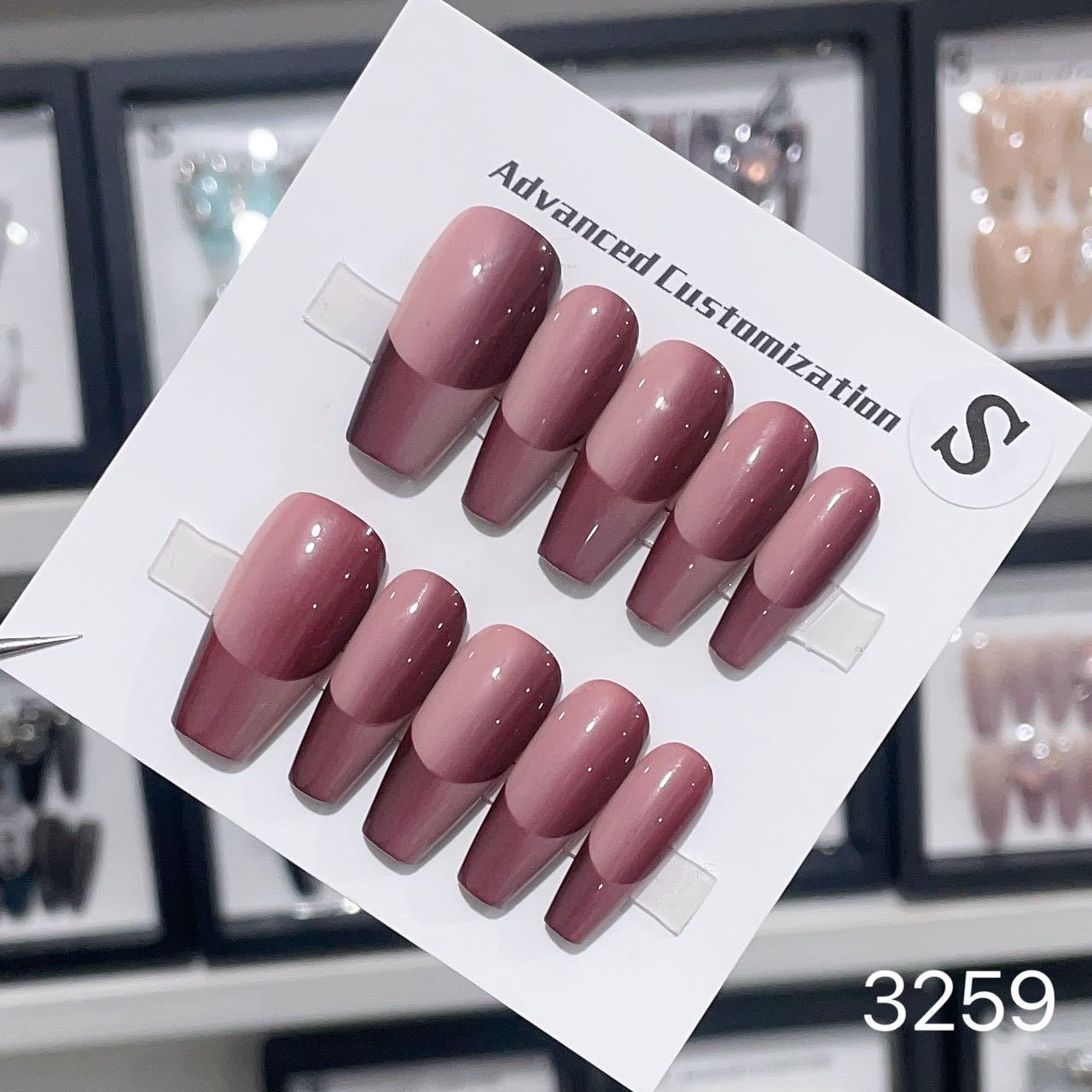 1025- Handmade press on nails fake nails removable