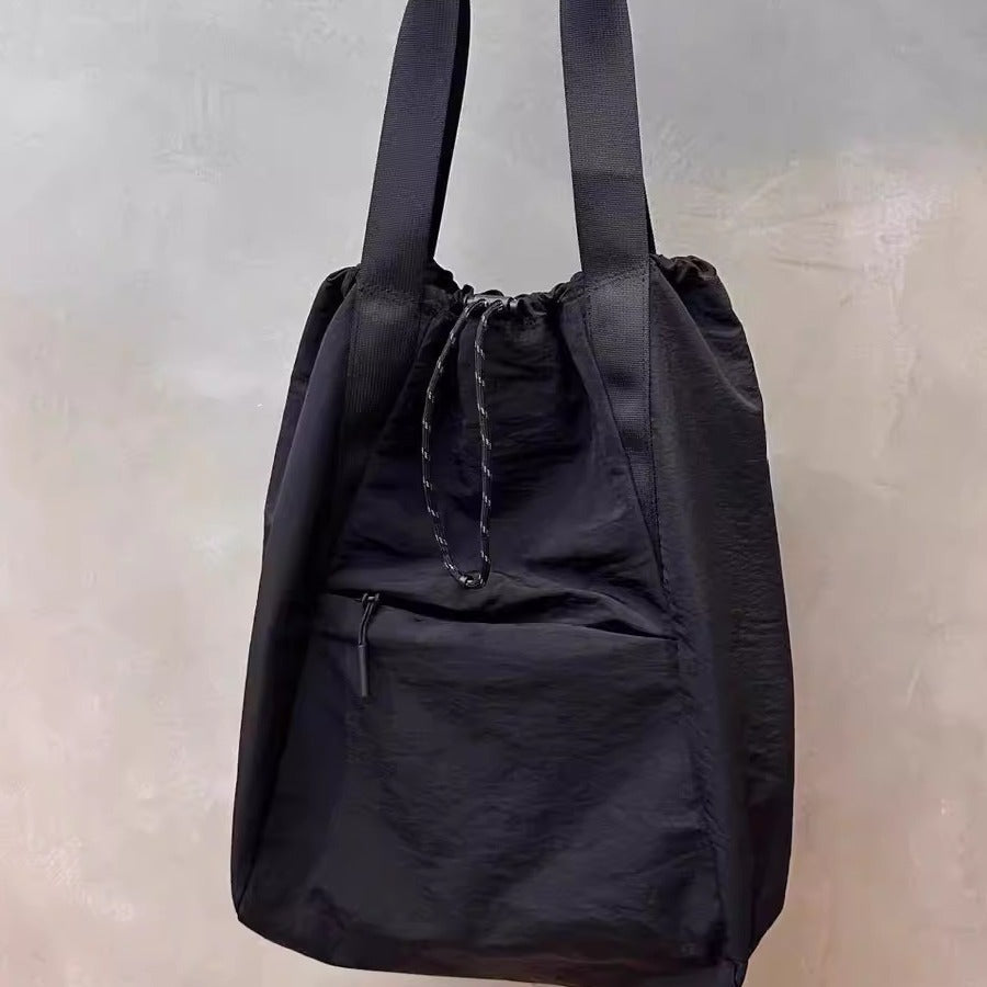 shoulder sports nylon bag waterproof multi-purpose drawstring shoulder bag storage large capacity yoga bag hobo