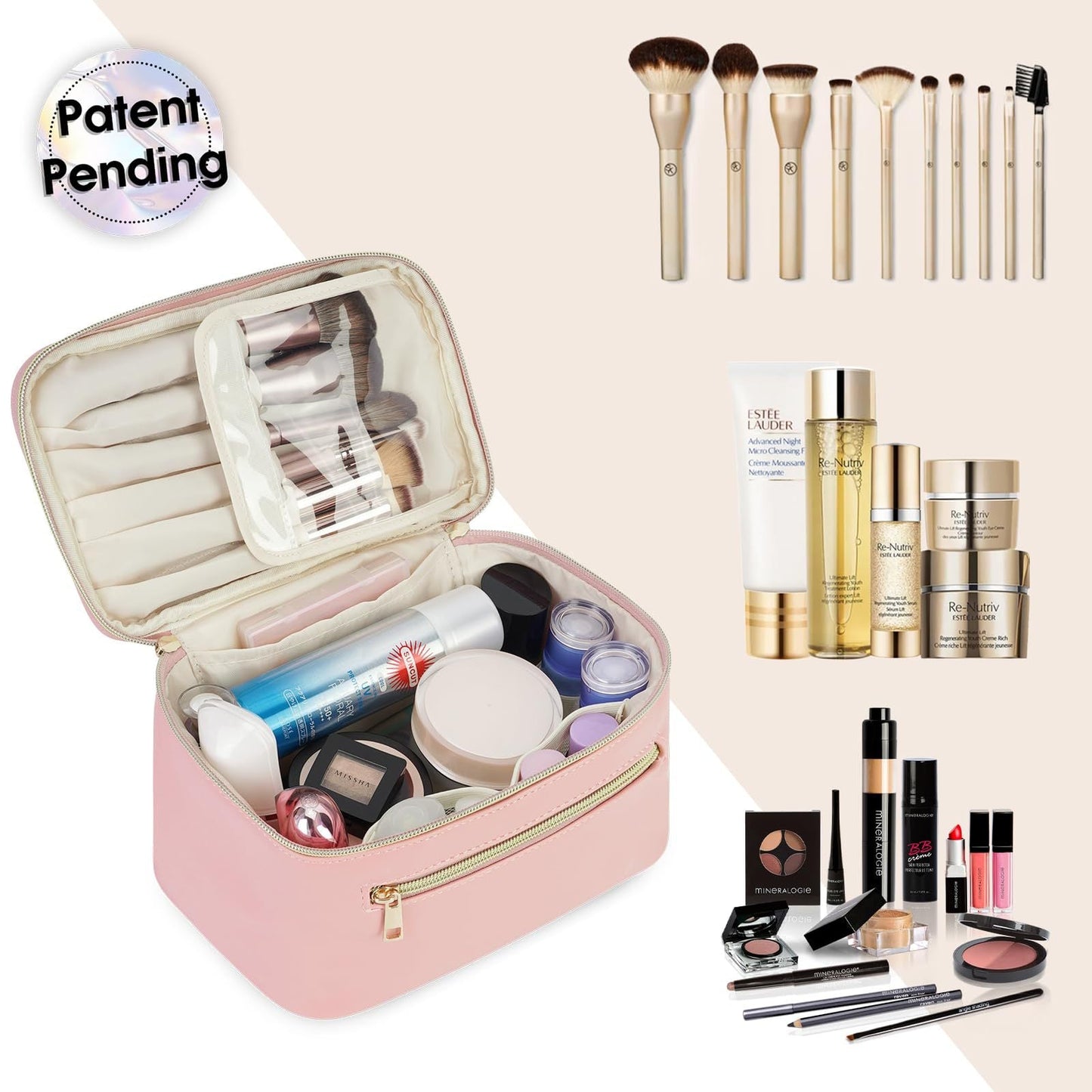 Large capacity waterproof toiletry bag, storage bag travel toiletries set cosmetic bag, makeup bag with compartments, travel makeup bag,Makeup bag organizers,