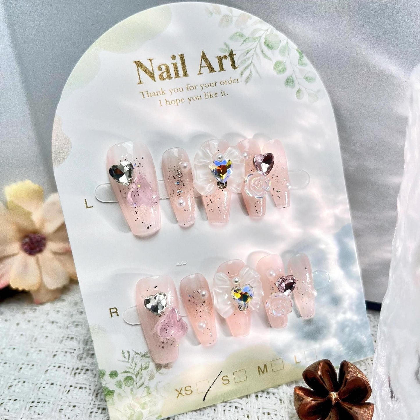 1032- Handmade press on nails fake nails removable