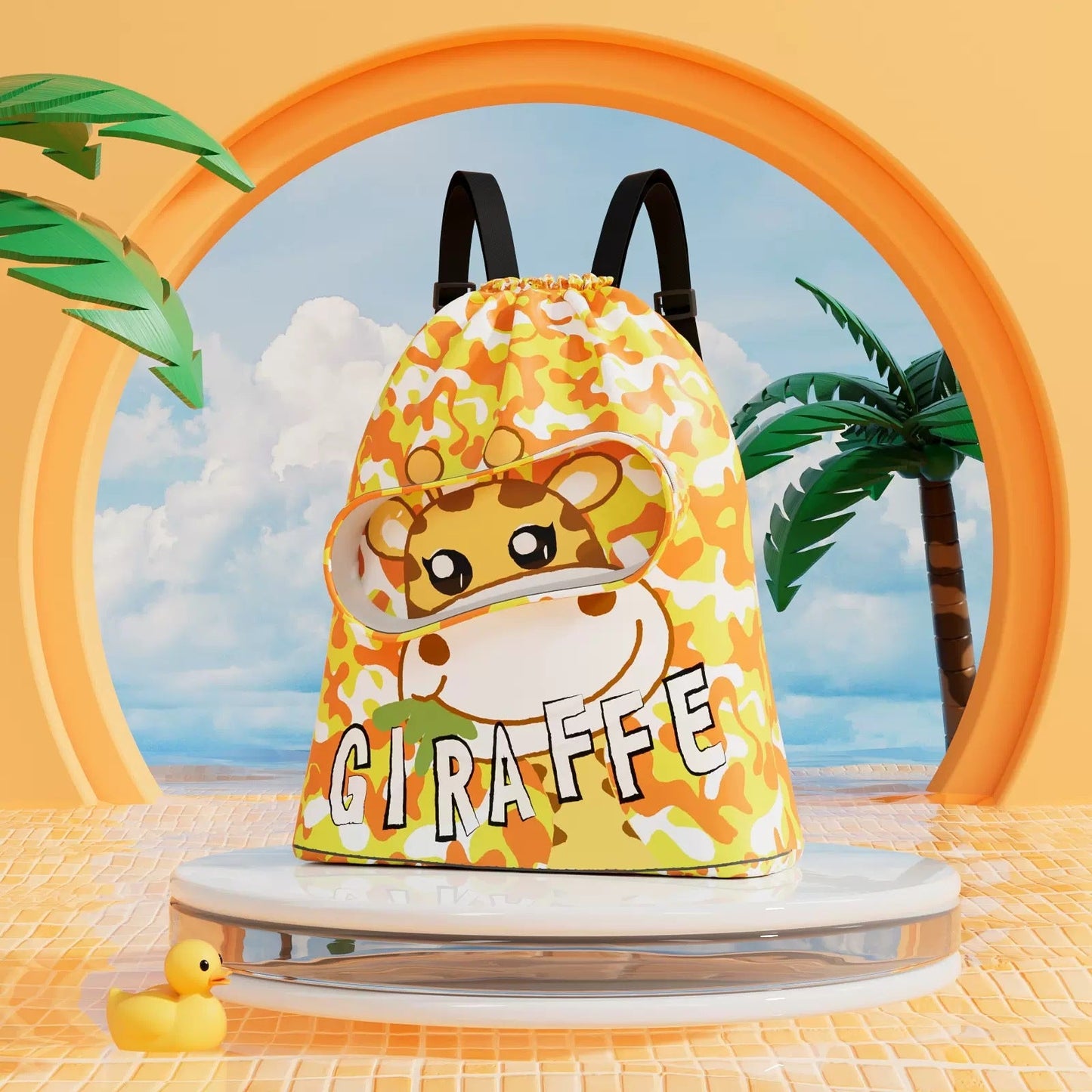 Children's swimming bag, wet and dry separation toilet bag, large-capacity swimming storage bag, beach storage bundle backpack.