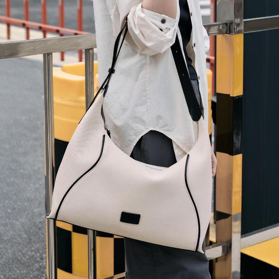 Hobo bag for women, Canvas underarm bag, Hobo shoulder bag, Large capacity commuter bag