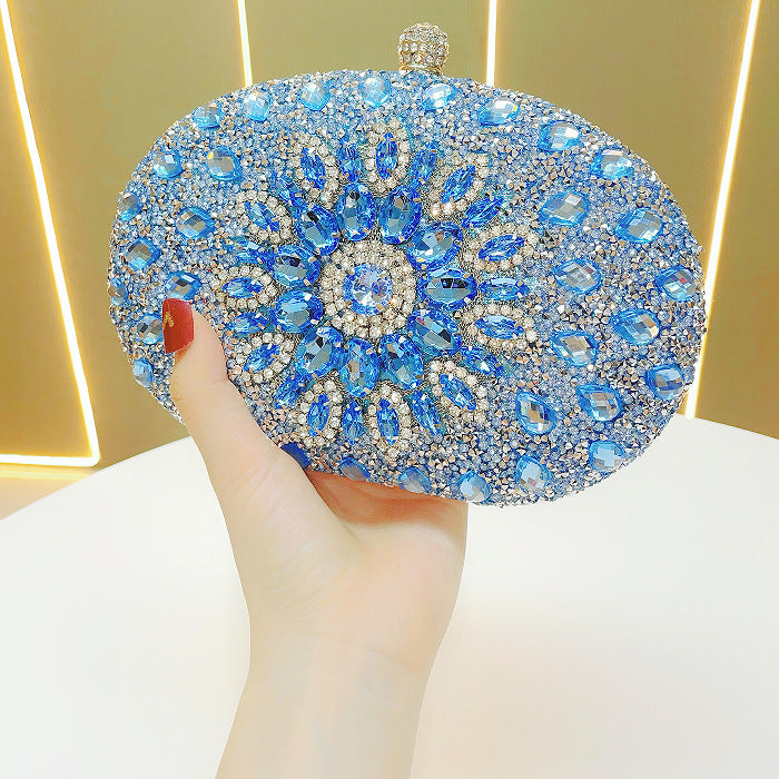 Clutch Purses for Women Evening Bag Nude Purse Luxury Handbag Bride Wallet Glitter Multicolor Rhinestone Bags   M4669-285W117