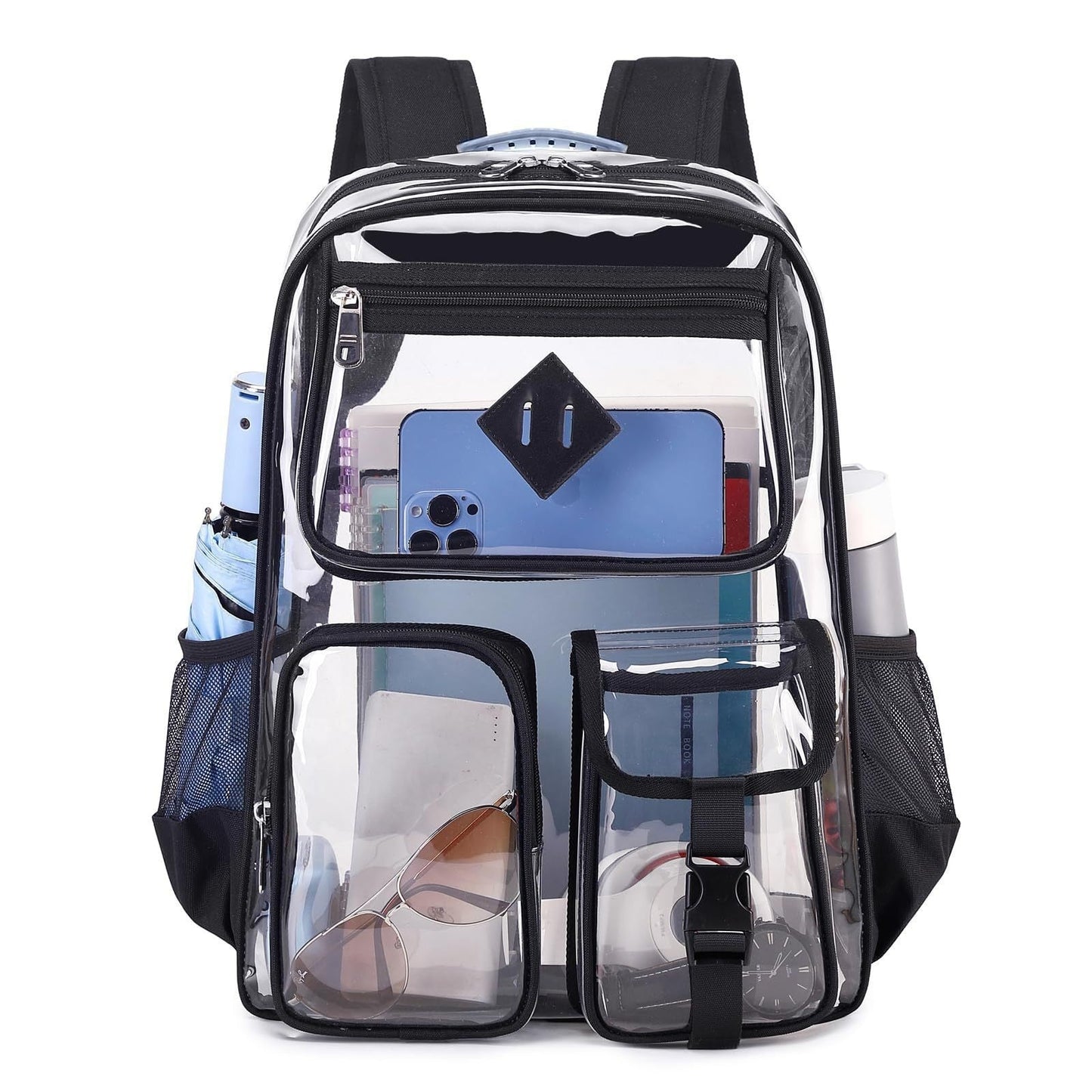 Durable PVC Transparent Backpack – Clear Backpack Bag for Stadium Events & Outdoor Fitness Purse