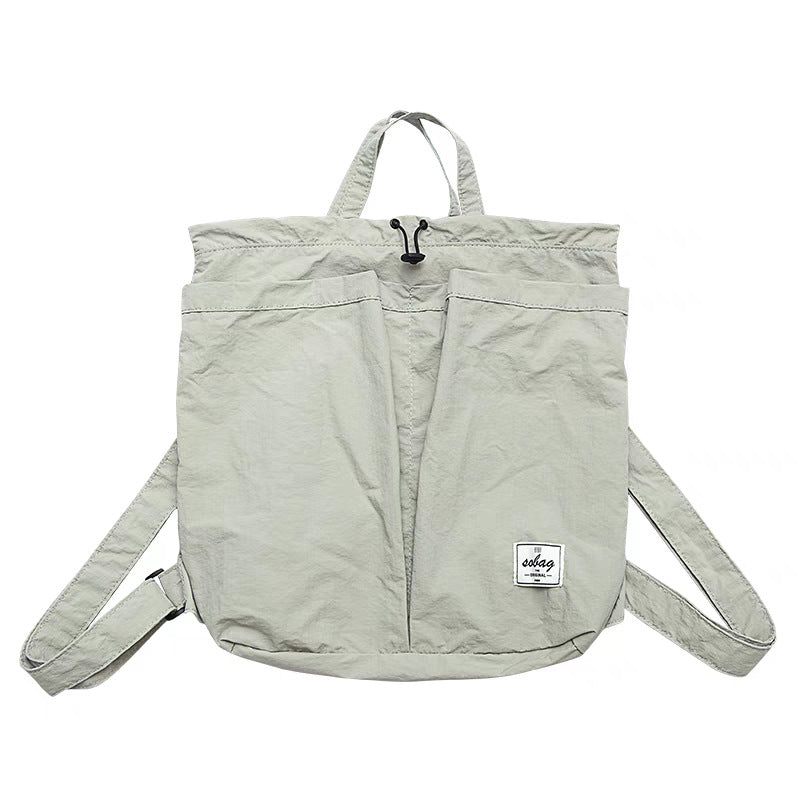 Casual anti-splashing nylon backpack female, backpack neutral large capacity student bag, backpack purse lightweight casual