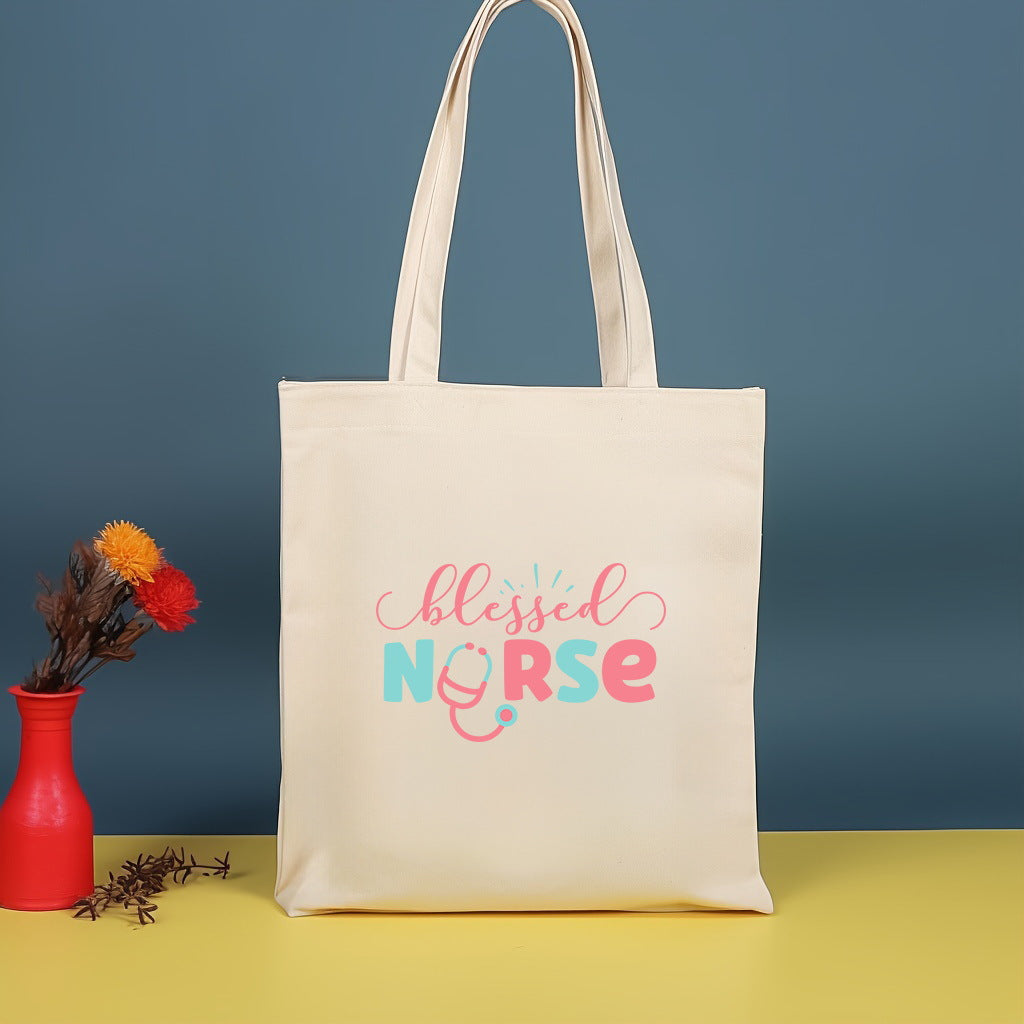 Canvas printed shoulder bag, fashionable and lightweight shopping bag, large-capacity cotton bag 2pcs hobo.