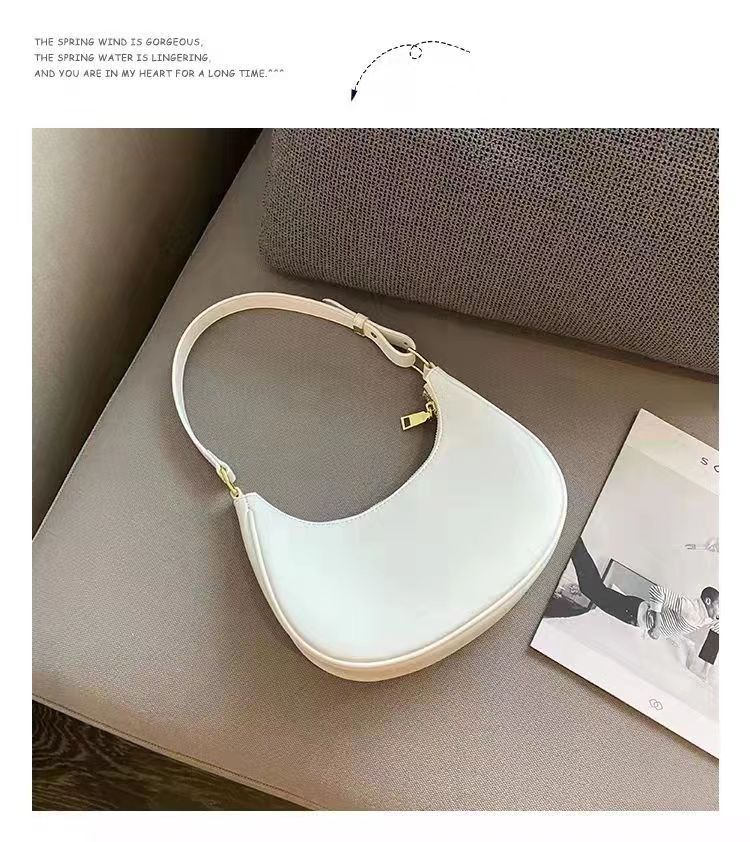 Elegant Small Shoulder Purse – Stylish Underarm Bag & Half Moon Bag for Women, Perfect Autumn Hobo Shoulder Handbag