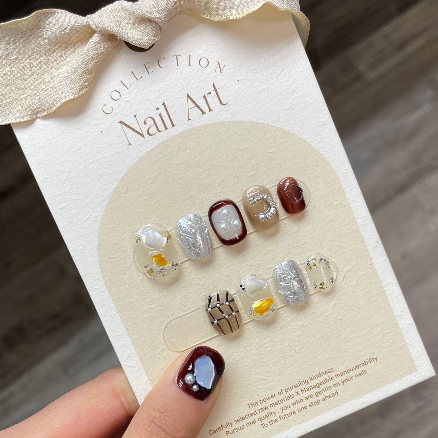 1022- Handmade press on nails fake nails removable