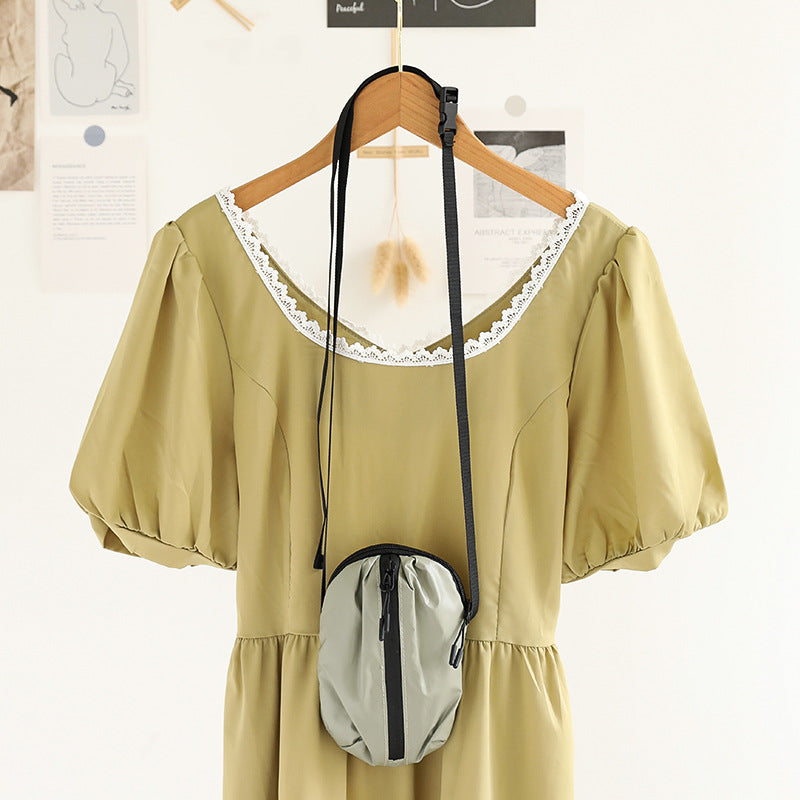 Adorable Mini Mobile Phone Bag for Females – Trendy Versatile Nylon Shopping Small Crossbody Bag