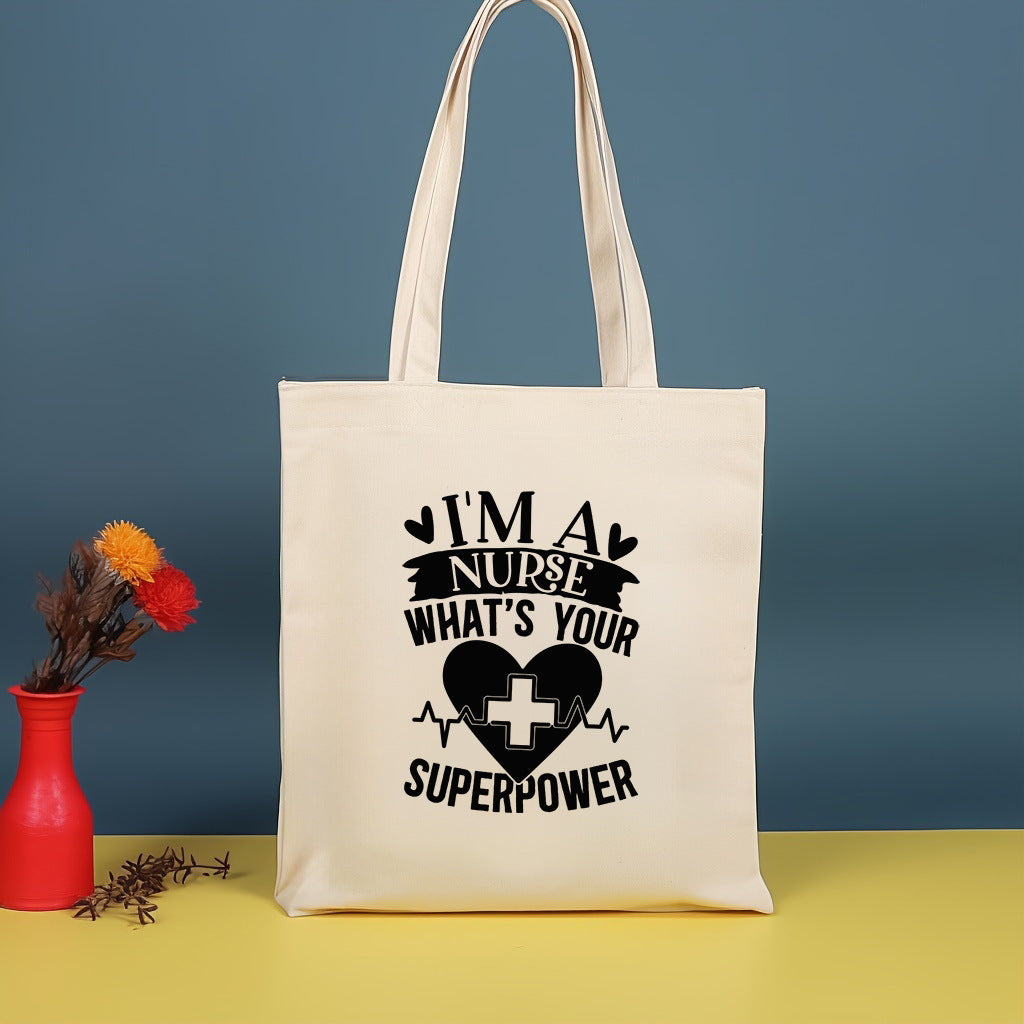 Canvas printed shoulder bag, fashionable and lightweight shopping bag, large-capacity cotton bag 2pcs hobo.