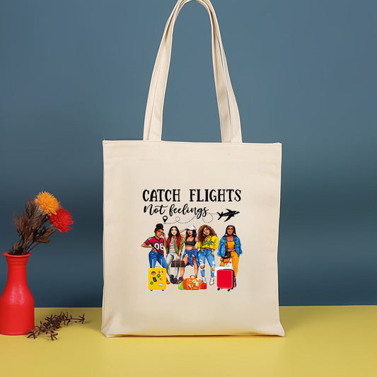 Canvas printed shoulder bag, fashionable and lightweight shopping bag, large-capacity cotton bag 2pcs hobo.