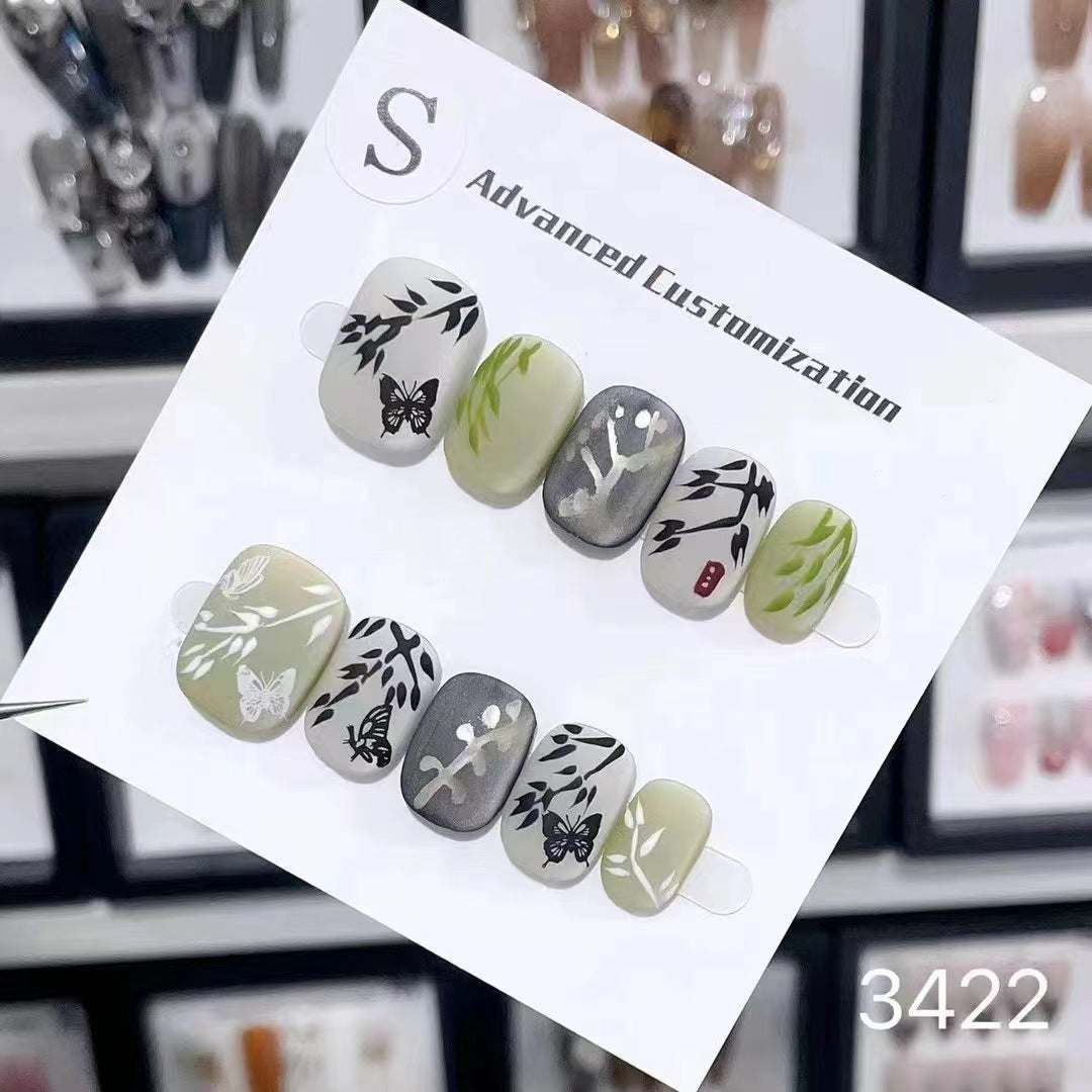 1025- Handmade press on nails fake nails removable