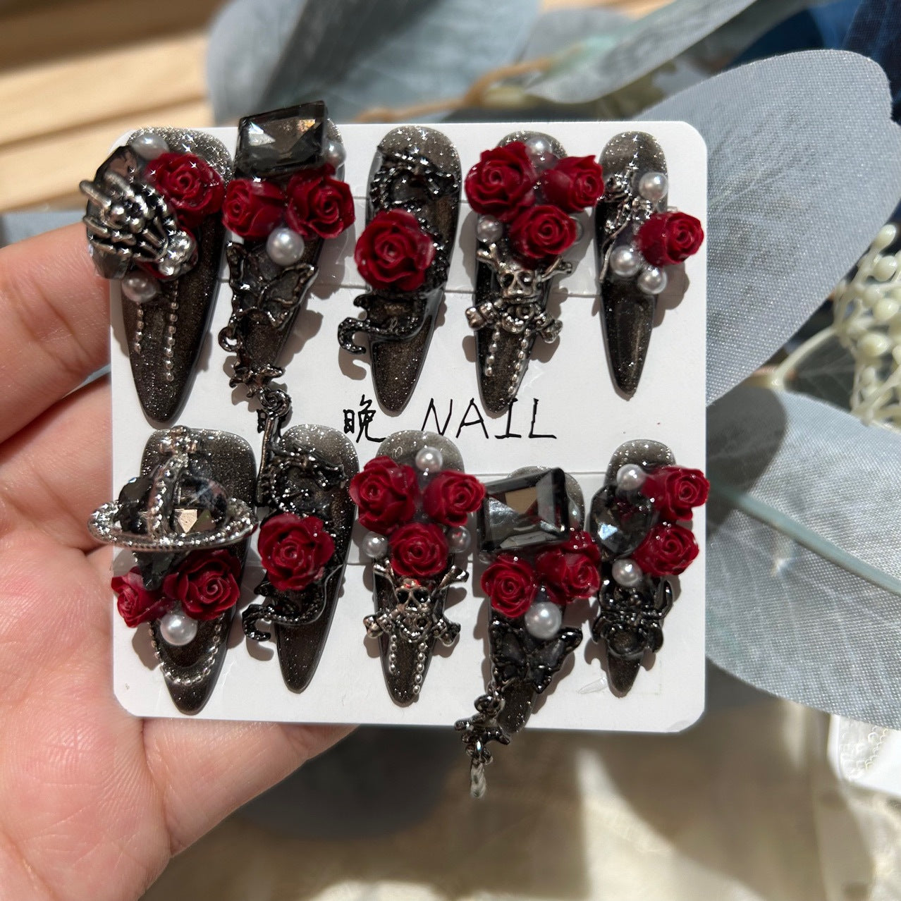 1019-Handmade press on nails fake nails removable