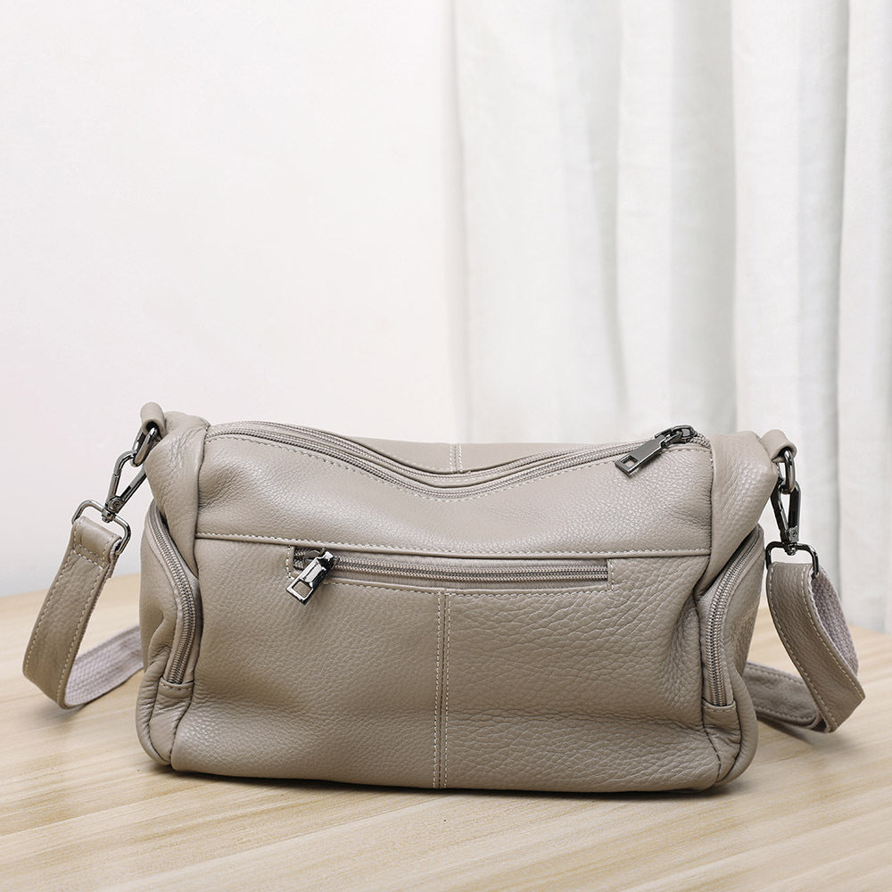Elegant Genuine Leather Shoulder Bag – Stylish Crossbody & Underarm Mommy Bag hobo