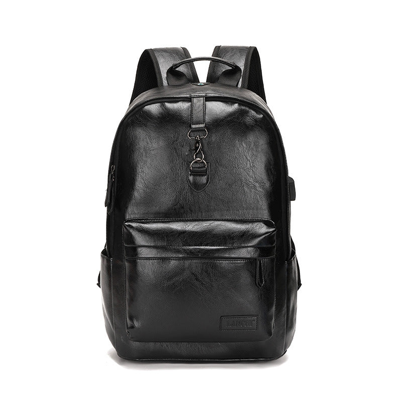 Boutique Men's Backpack Fashion Business Fan Large Capacity Soft Leather Backpack Travel Men's Short-haul School Bag MB21080302