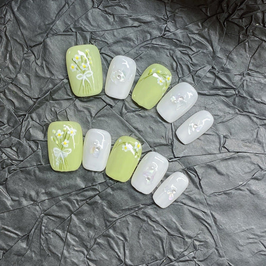 1003- Handmade press on nails fake nails removable