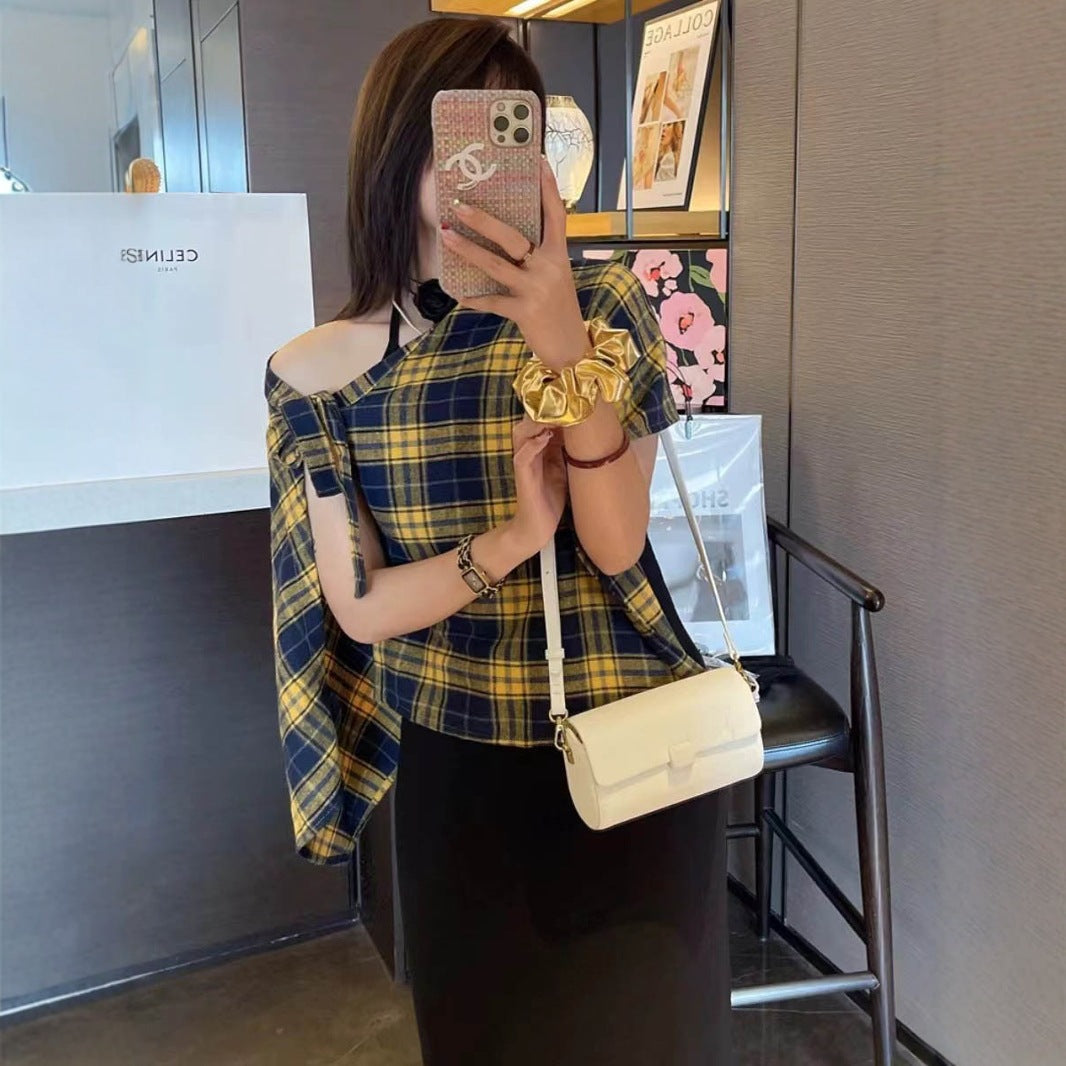 Small crossbody fashion chain bag, women's bag soft leather pillow bag, shoulder crossbody bag