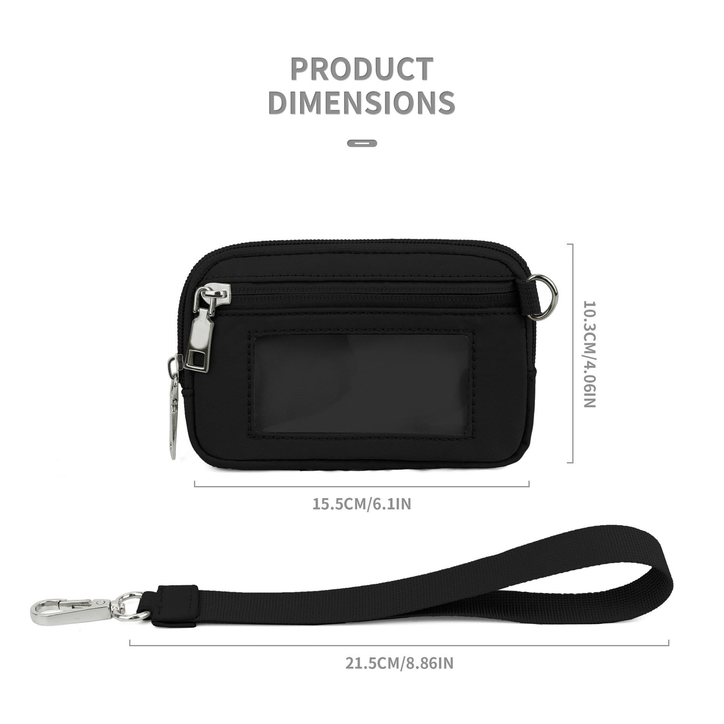 Transparent PVC Card Bag – Portable Wrist Bag for Bank Card & Change Storage