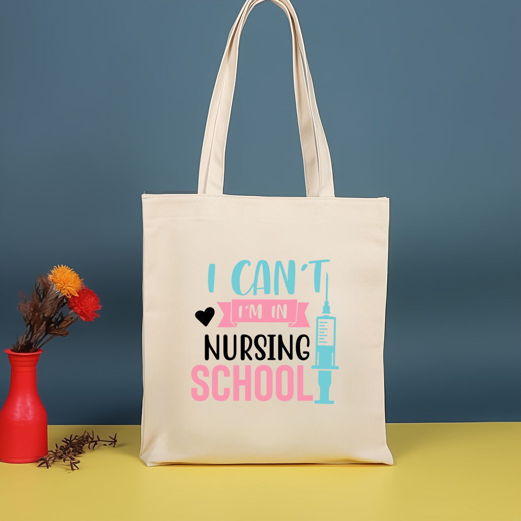 Canvas printed shoulder bag, fashionable and lightweight shopping bag, large-capacity cotton bag 2pcs hobo.