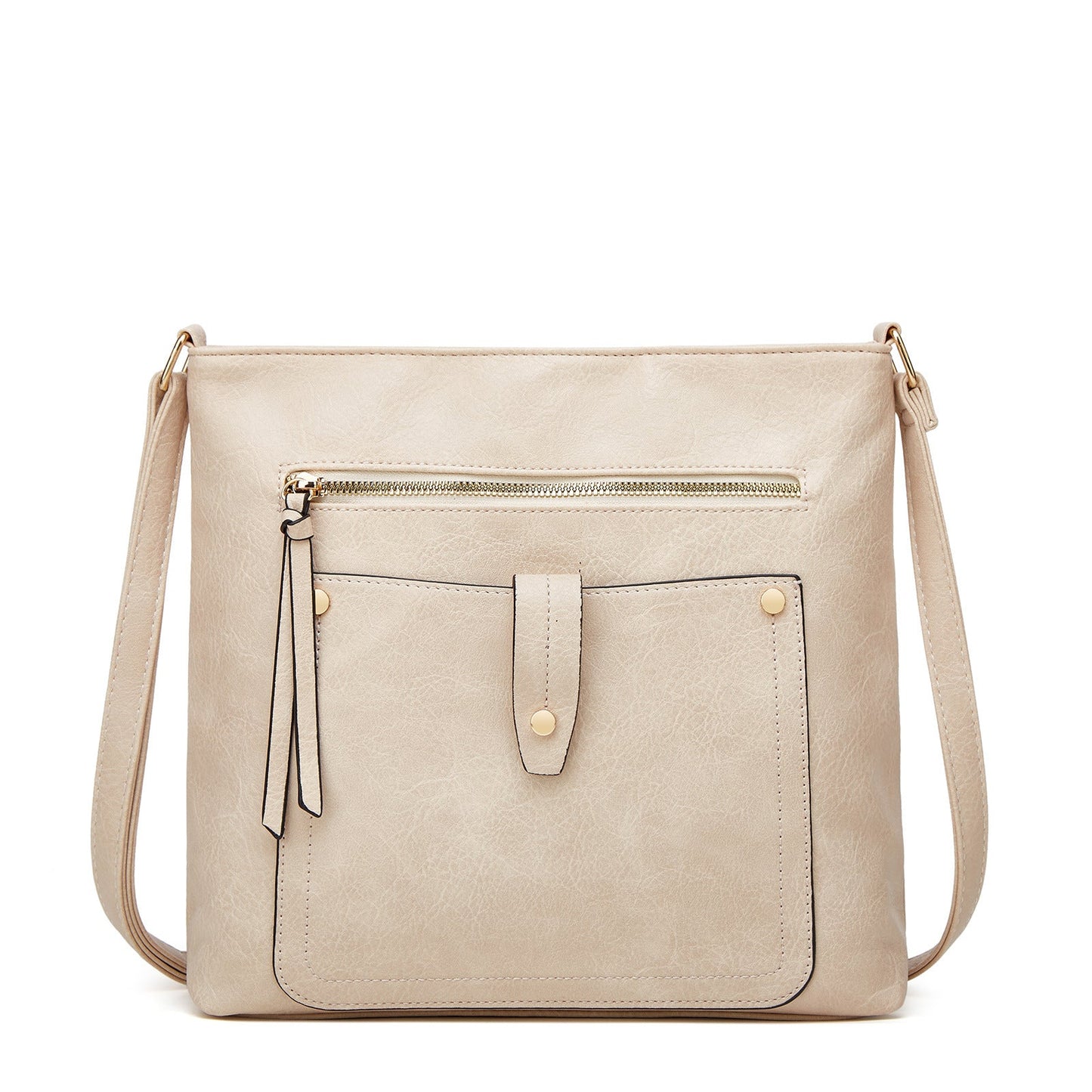 Small crossbody bag, stylish simple splicing shoulder bag, multi-functional portable bag