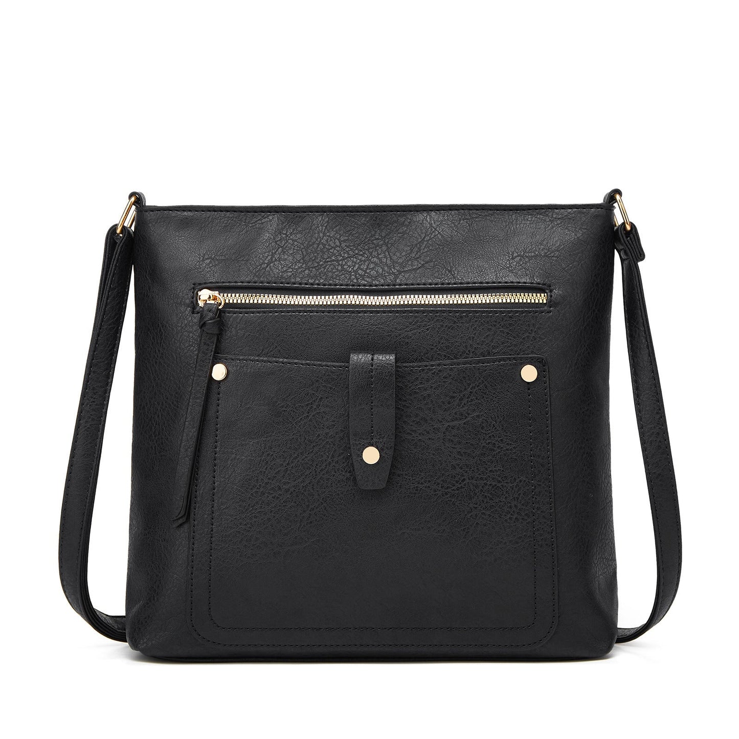 Small crossbody bag, stylish simple splicing shoulder bag, multi-functional portable bag