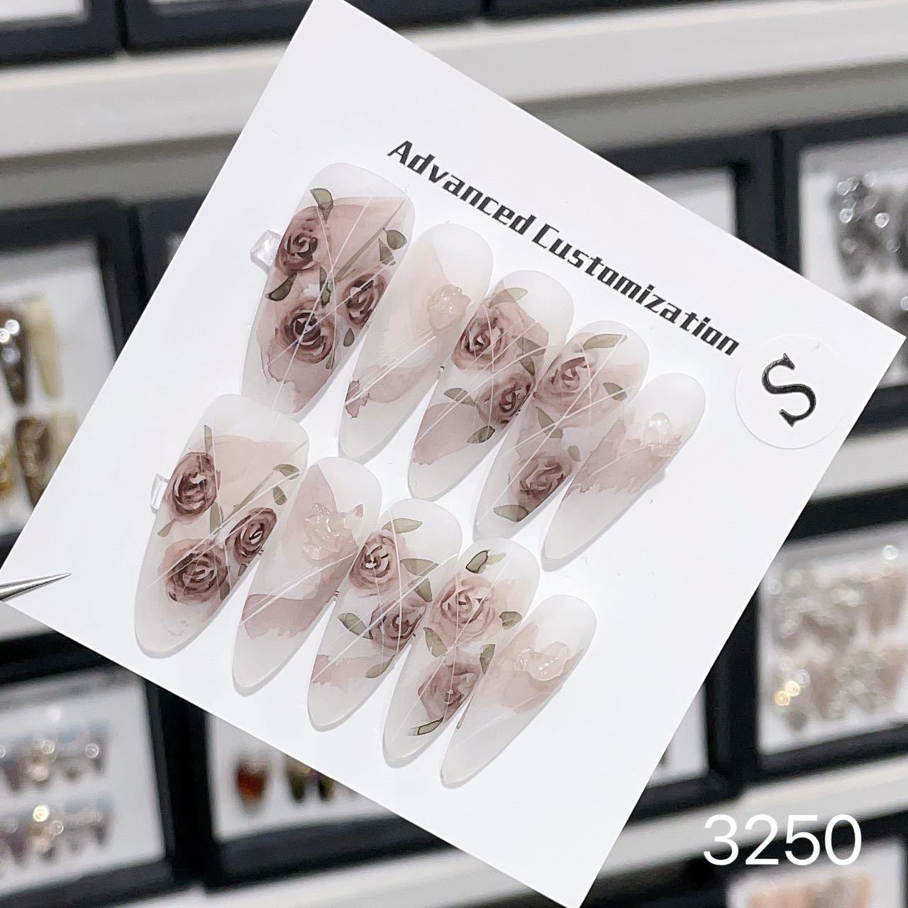 1025- Handmade press on nails fake nails removable