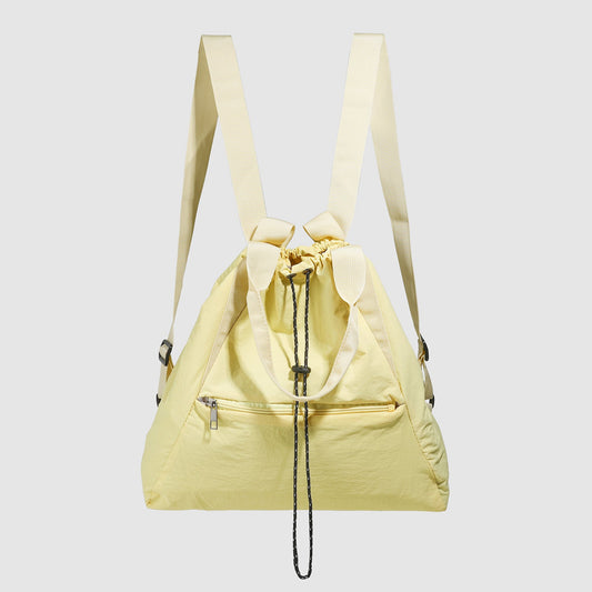 Yellow Drawstring Backpack Purse – Travel Large Capacity Backpack for Students Shoulder Handbag