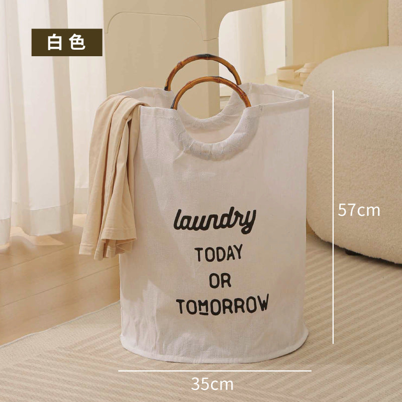 Tote clothes laundry basket household, large capacity pants clothing storage basket, polyester waterproof laundry basket