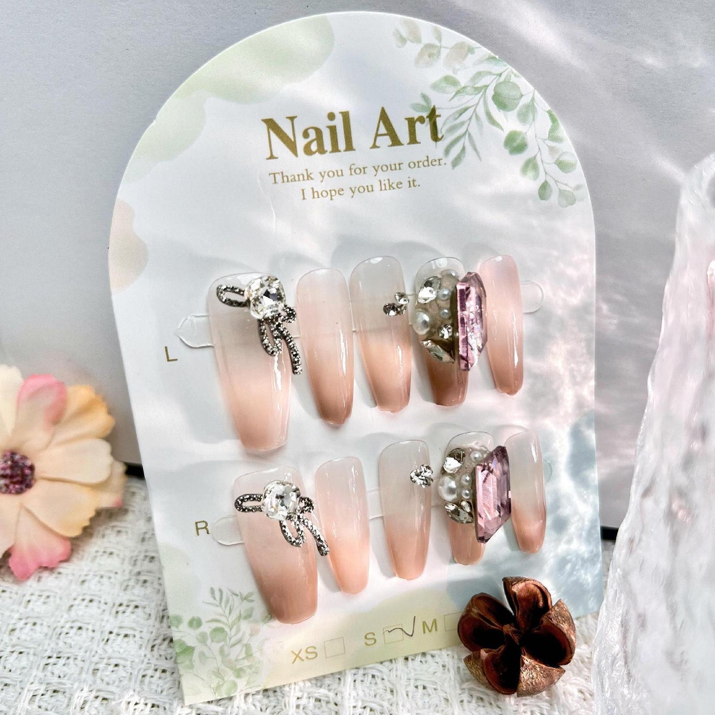 1032- Handmade press on nails fake nails removable