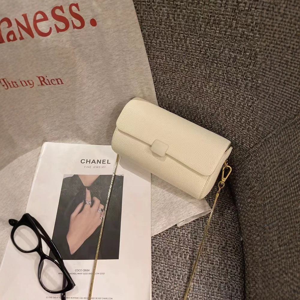 Small crossbody fashion chain bag, women's bag soft leather pillow bag, shoulder crossbody bag