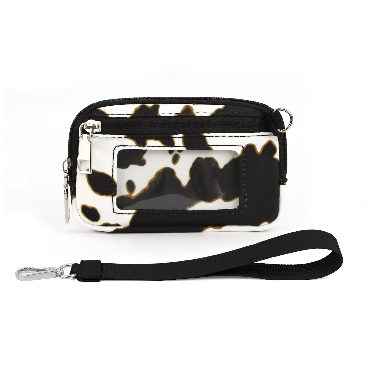 Transparent PVC Large Card Bag – Wrist Bag with Compartments for Bank Card & Change Storage, Portable Wristlet Purse