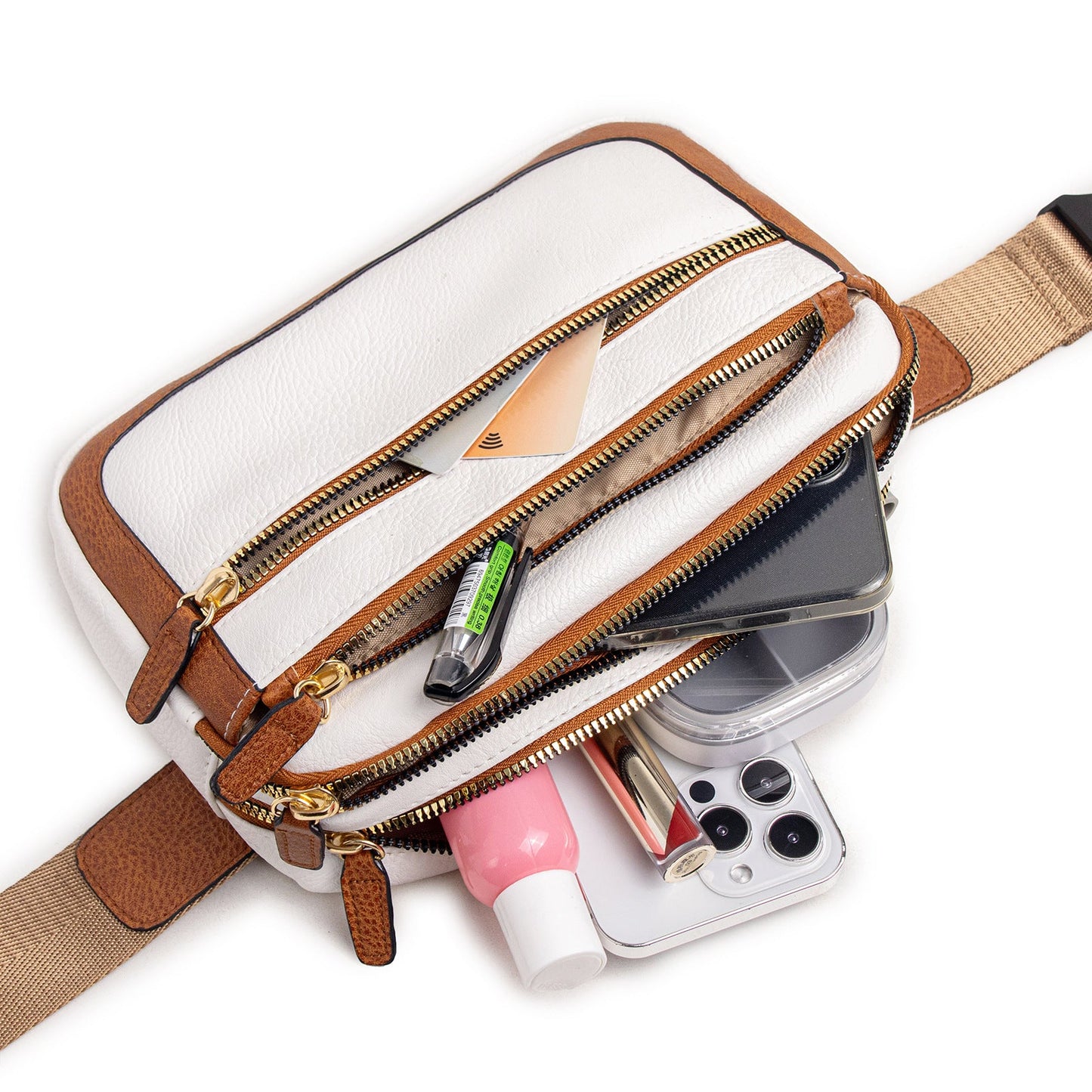 Multifunctional Fashion Fanny Pack – Adjustable Shoulder Strap Travel Breast Bag in Vegan Leather, Ideal Chest Purse for Holiday Sports and Running, Stylish Crossbody Waist Bag for Women