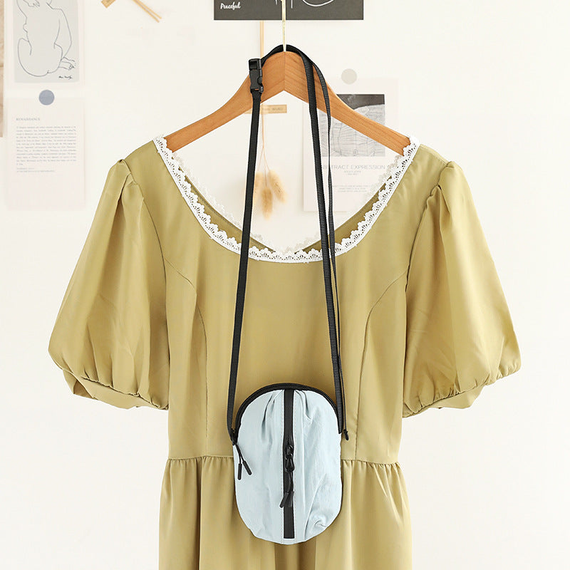 Adorable Mini Mobile Phone Bag for Females – Trendy Versatile Nylon Shopping Small Crossbody Bag