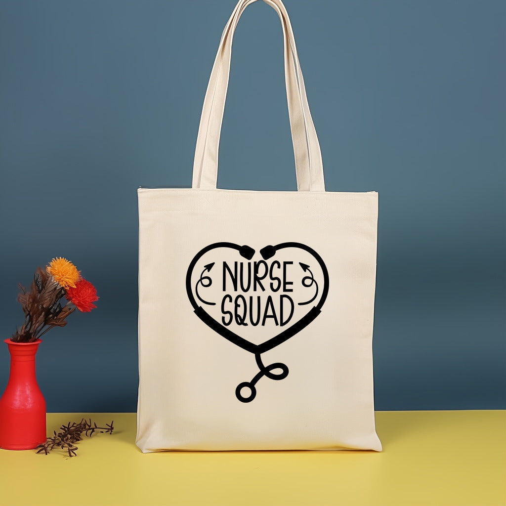 Canvas printed shoulder bag, fashionable and lightweight shopping bag, large-capacity cotton bag 2pcs hobo.