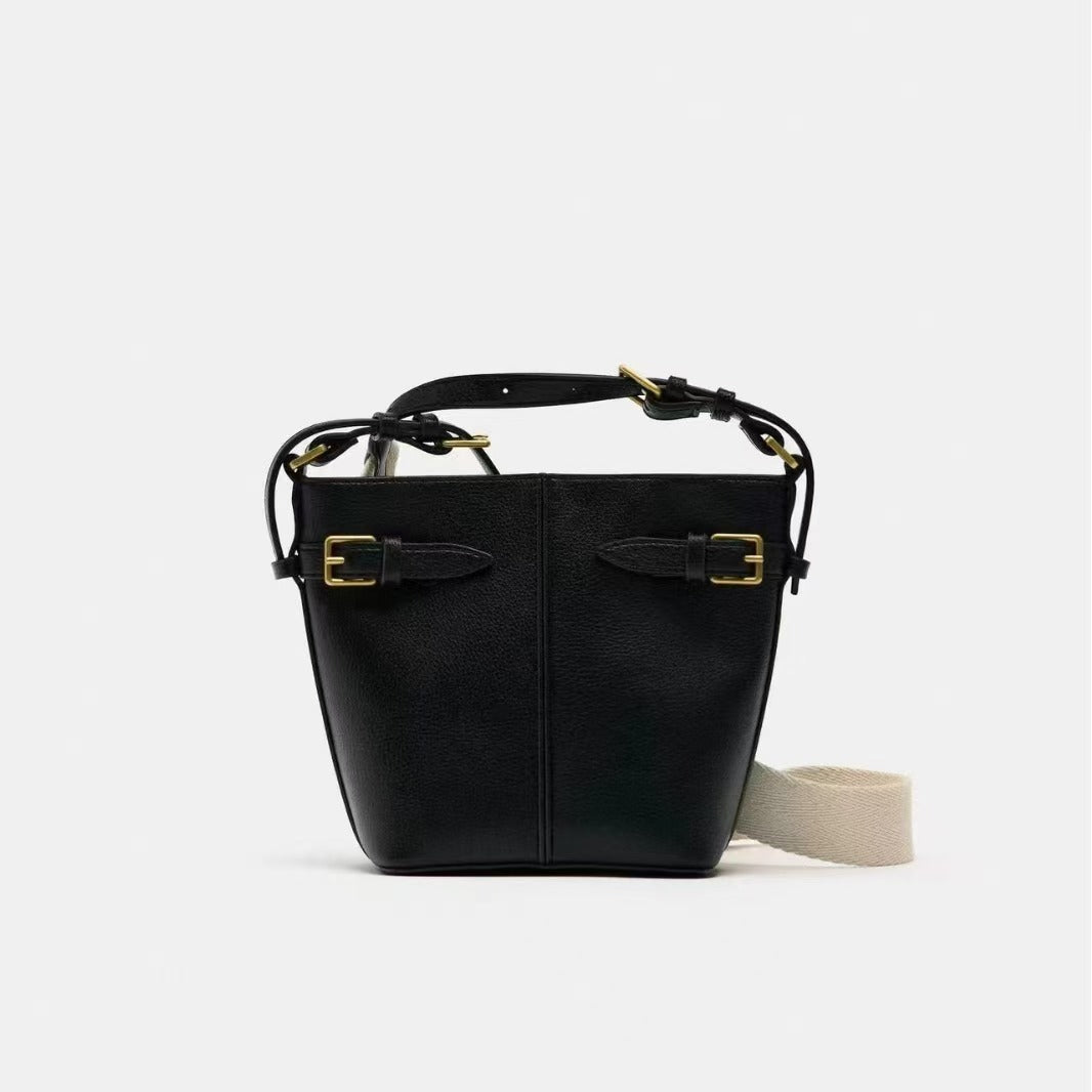 Women's Versatile Pin Buckle Ornament Bag – Stylish Ribbon Shoulder Crossbody Bucket Bag & Small Shoulder Bag Purse hobo