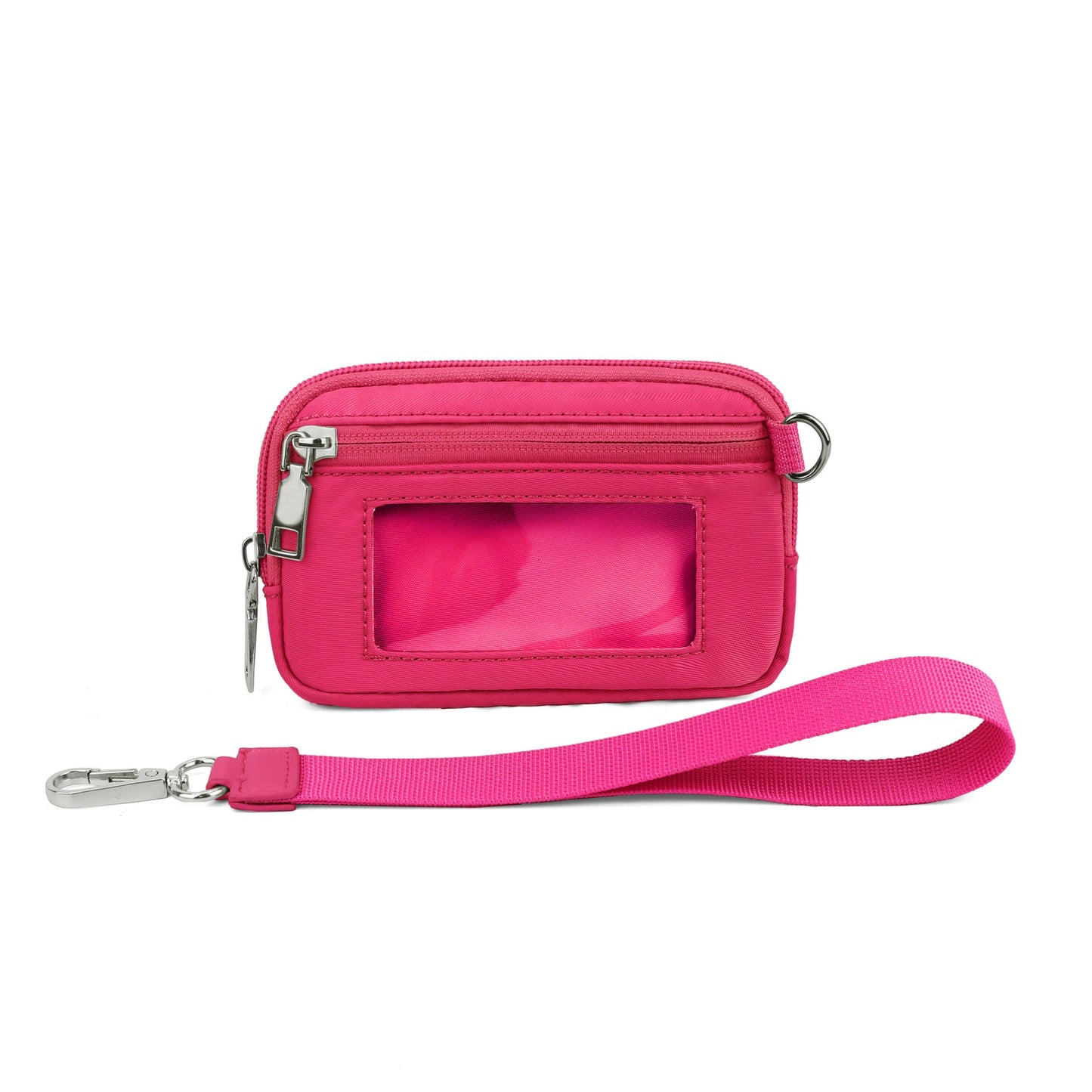 Transparent PVC Large Card Bag – Wrist Bag with Compartments for Bank Card & Change Storage, Portable Wristlet Purse