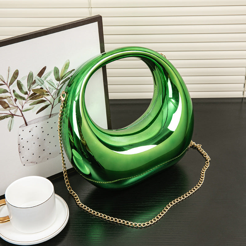 Elegant evening Bag – Gold and Silver Dinner Bag, Stylish Makeup Acrylic Bag, Perfect Prom Bag, Party Purse, and Wedding Clutch