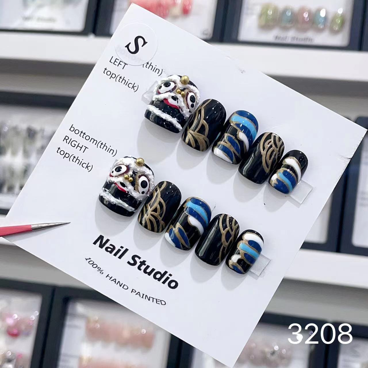 1025- Handmade press on nails fake nails removable