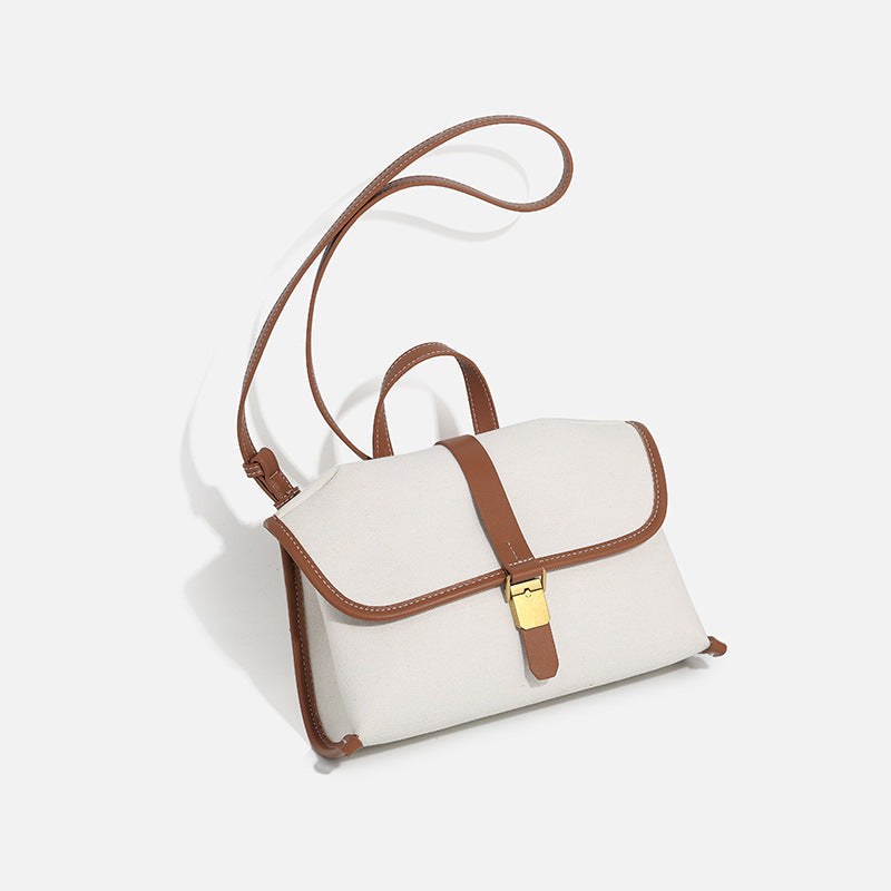 Denim messenger bag, women's casual canvas handbag, tote square bag