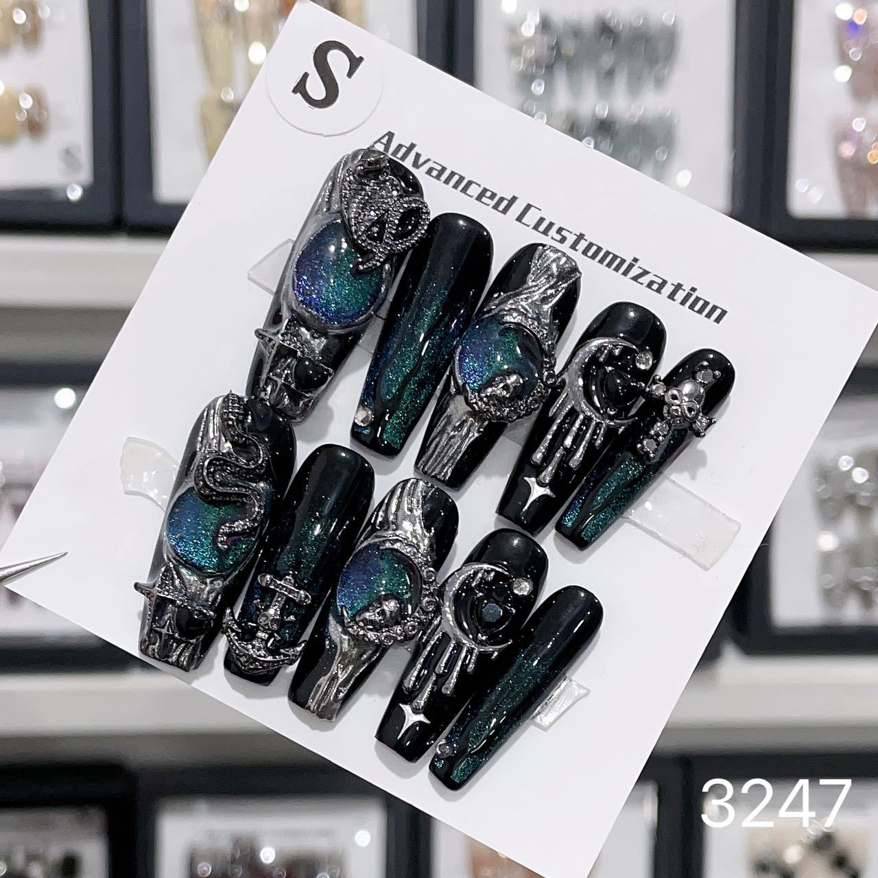 1025- Handmade press on nails fake nails removable