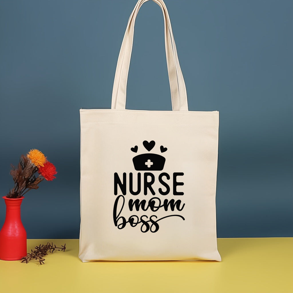 Canvas printed shoulder bag, fashionable and lightweight shopping bag, large-capacity cotton bag 2pcs hobo.