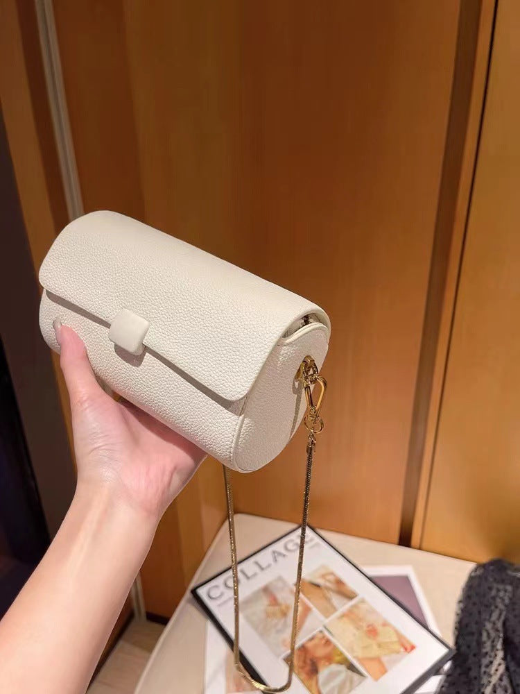 Small crossbody fashion chain bag, women's bag soft leather pillow bag, shoulder crossbody bag