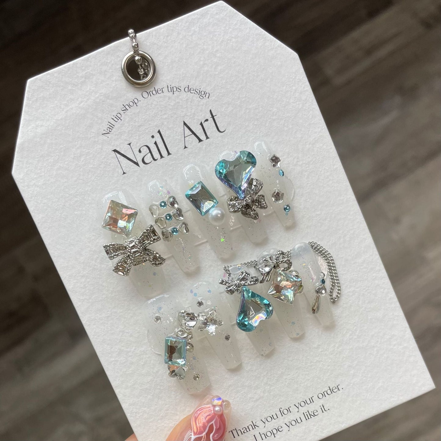 0938- Handmade press on nails fake nails removable