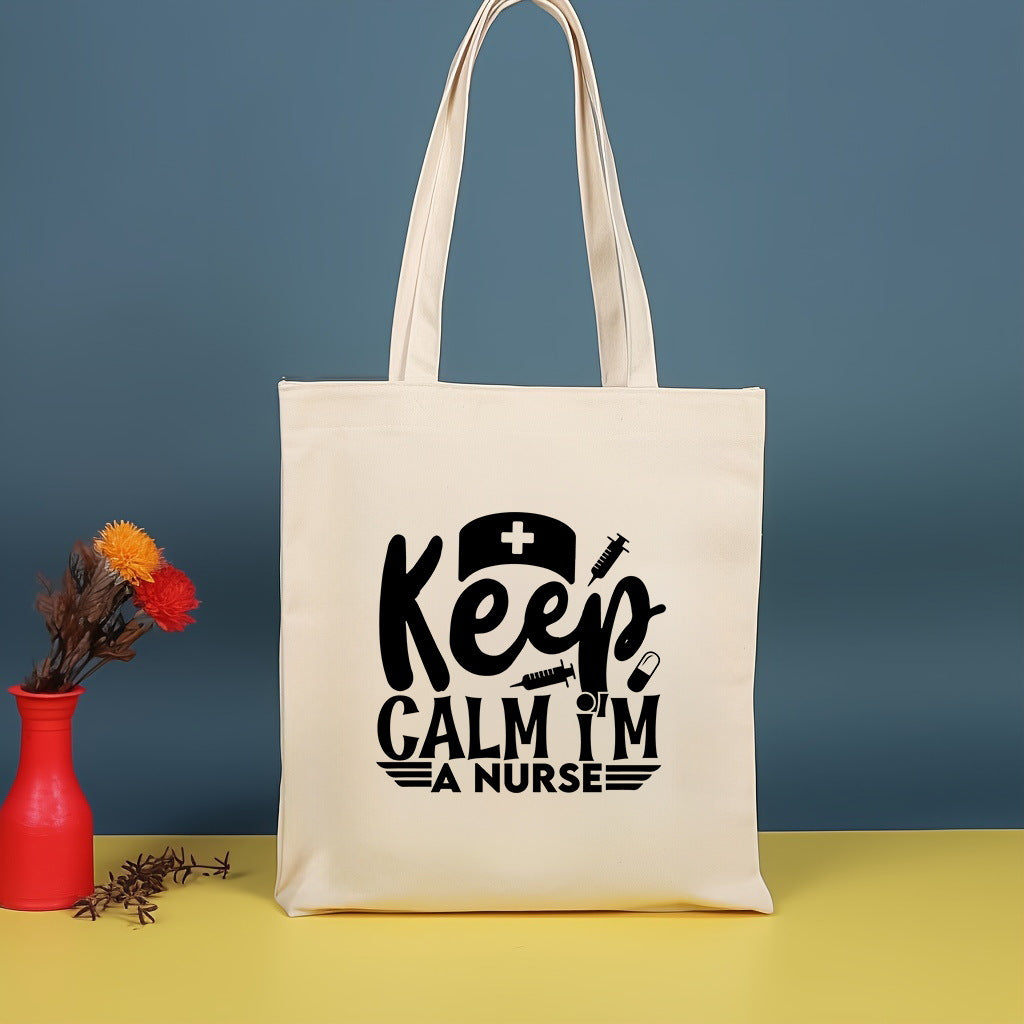 Canvas printed shoulder bag, fashionable and lightweight shopping bag, large-capacity cotton bag 2pcs hobo.